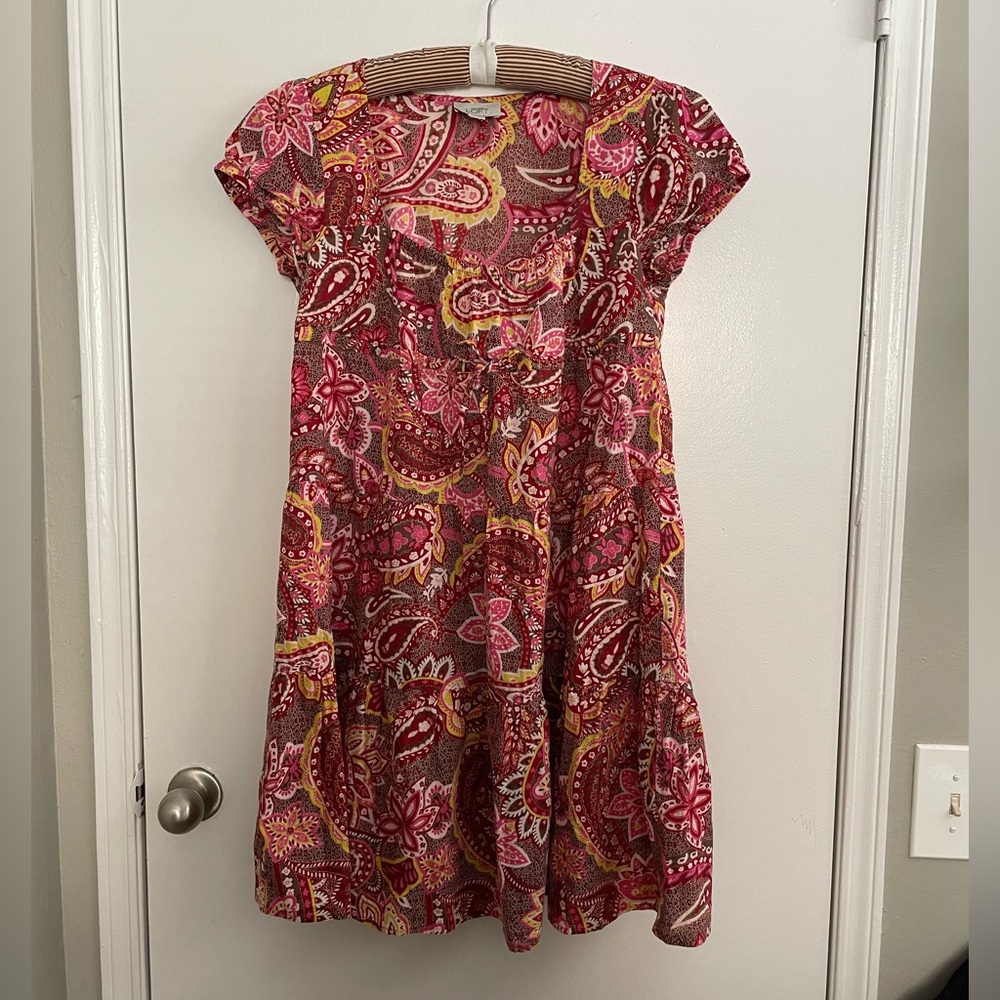 LOFT Dress Pink Paisley